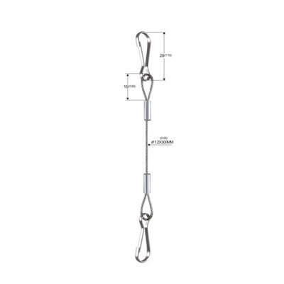 Solo cable Lanyard Loop And Loop With Lanyard Hooks YW86537 de la cuerda de alambre de acero de la pierna