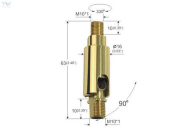 Junta articulada de cobre amarillo ajustable comercial de las piezas de recambio de la lámpara del brazo oscilante de la iluminación