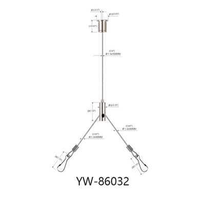 Sistemas de cobre YW86032 de la ejecución del cable del techo de los ajustes de las luces del panel del material LED Y