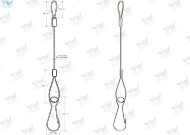 Coloque las eslingas de la cuerda de alambre del extremo/el color de acero del níquel de las hondas del cable con los clips