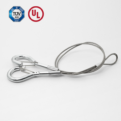 Cable de seguridad tipo Y con gancho de resorte para el sistema de suspensión Accesorio de suspensión Carga segura ligera 10KG Unidad de venta artículo único