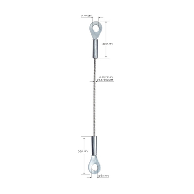 Lanyard Hook Security Wire Rope para las luces/las decoraciones modificó para requisitos particulares