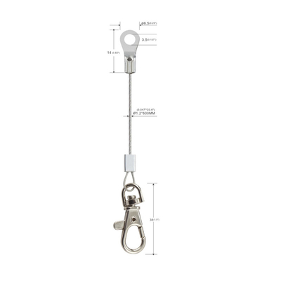 Lanyard Hook Security Wire Rope para las luces/las decoraciones modificó para requisitos particulares