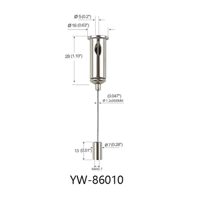 1.2mm salida lateral de alambre colgante cuerda de alambre longitud personalizada Kit de suspensión de alambre para el marco de la imagen