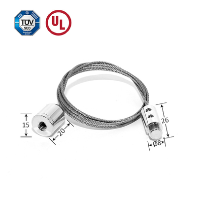 Sistema de suspensión de cable ajustable agarre de cable con tornillo masculino