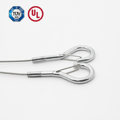 Cable de seguridad tipo Y con gancho de resorte para el sistema de suspensión Accesorio de suspensión Carga segura ligera 10KG Unidad de venta artículo único