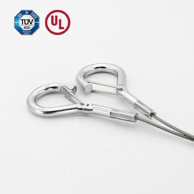 Cable de seguridad tipo Y con gancho de resorte para el sistema de suspensión Accesorio de suspensión Carga segura ligera 10KG Unidad de venta artículo único