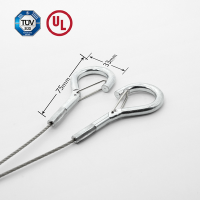 Cable de seguridad tipo Y con gancho de resorte para el sistema de suspensión Accesorio de suspensión Carga segura ligera 10KG Unidad de venta artículo único