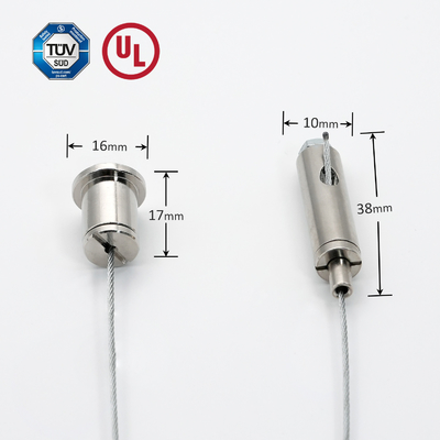 Sistema de suspensión para el agarre de cable de luz LED con tornillo masculino