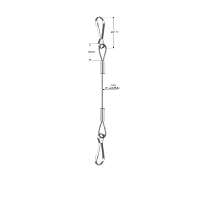 Lanyard Hook Security Wire Rope para las luces/las decoraciones modificó para requisitos particulares