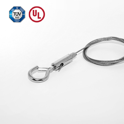 Autoloqueador de cables con gancho de resorte con tapa de seguridad Suspensión de luz accesorio